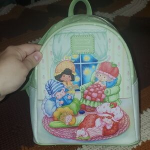 Loungefly Green and Pink Strawberry Shortcake Backpack